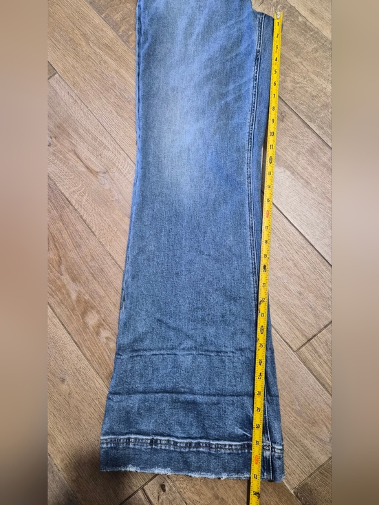 Alice + Olivia Jeans Lovetta Denim Wide Leg Jumpsuit Monterey Blue Size 30 - Picture 11 of 12